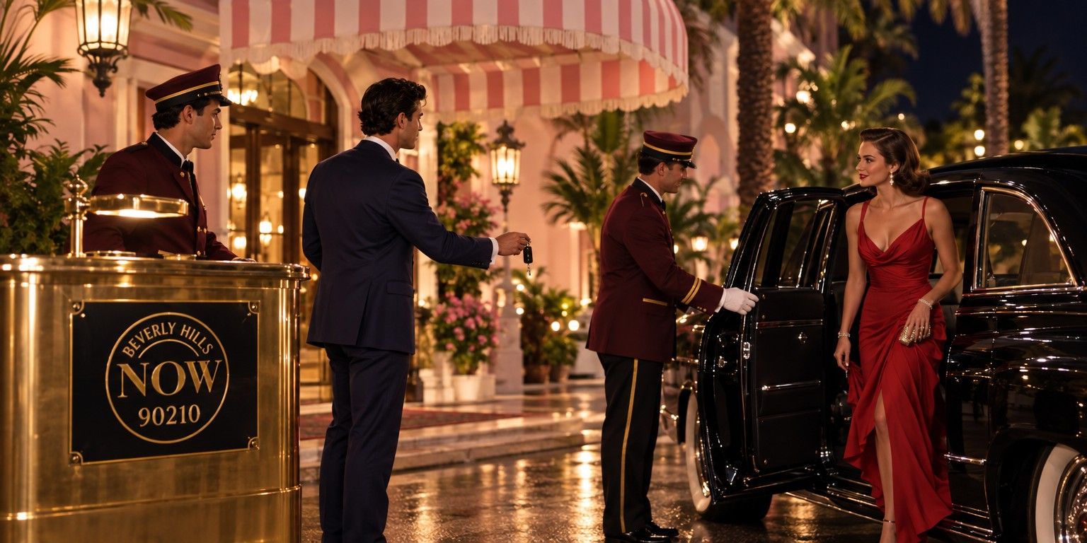 Arrivals at the hotel